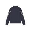 FILA Logo Printed Stand Collar Knitted Long Sleeve Jacket Women jackets Legendary-Blue F11W411504F-NV