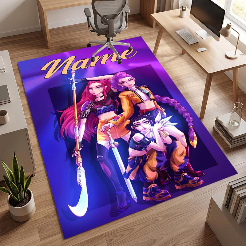 HUNTRIX (14) Personalized Name Office Carpet Stylish Decor for Living Room Bedroom Kitchen