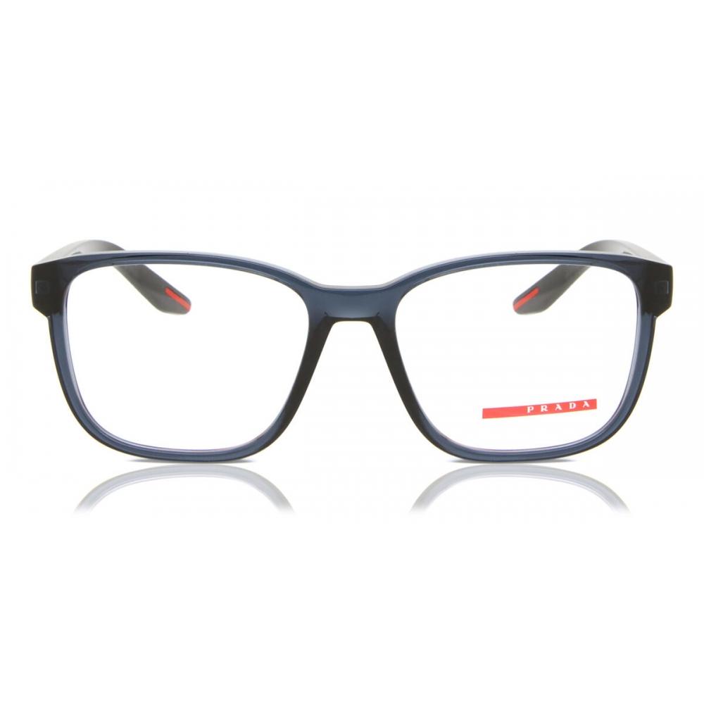 

Prada Linea Rossa Ps06pv Czh1o1 Men Eyeglasses Transparent Blue/57