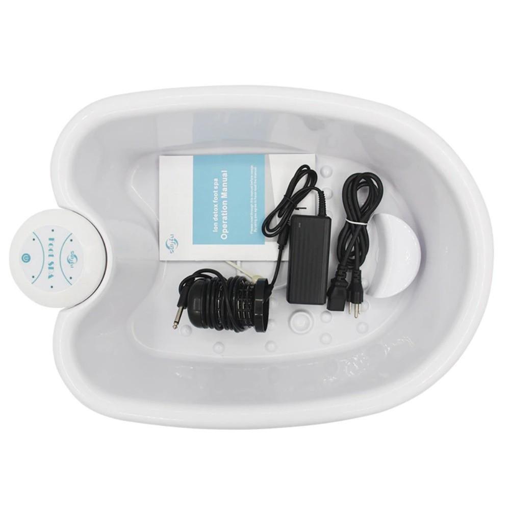 Detox Ionic Cleanse Vibrating Machine Basin Bath Arrays Health Care Equipment Electric Foot Spa Bath Massager Set