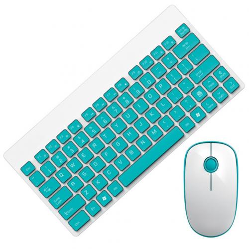 Ergonomic Wireless Adjustable Mechanical Office Mini Keyboard 1500DPI Home Gaming Mouse Set for Laptop Computer