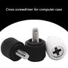 Secure Locking Hand Twist Screws for Side Panels 6#32 Computer Case Rubber Head Enhances Operation Comfort Metal