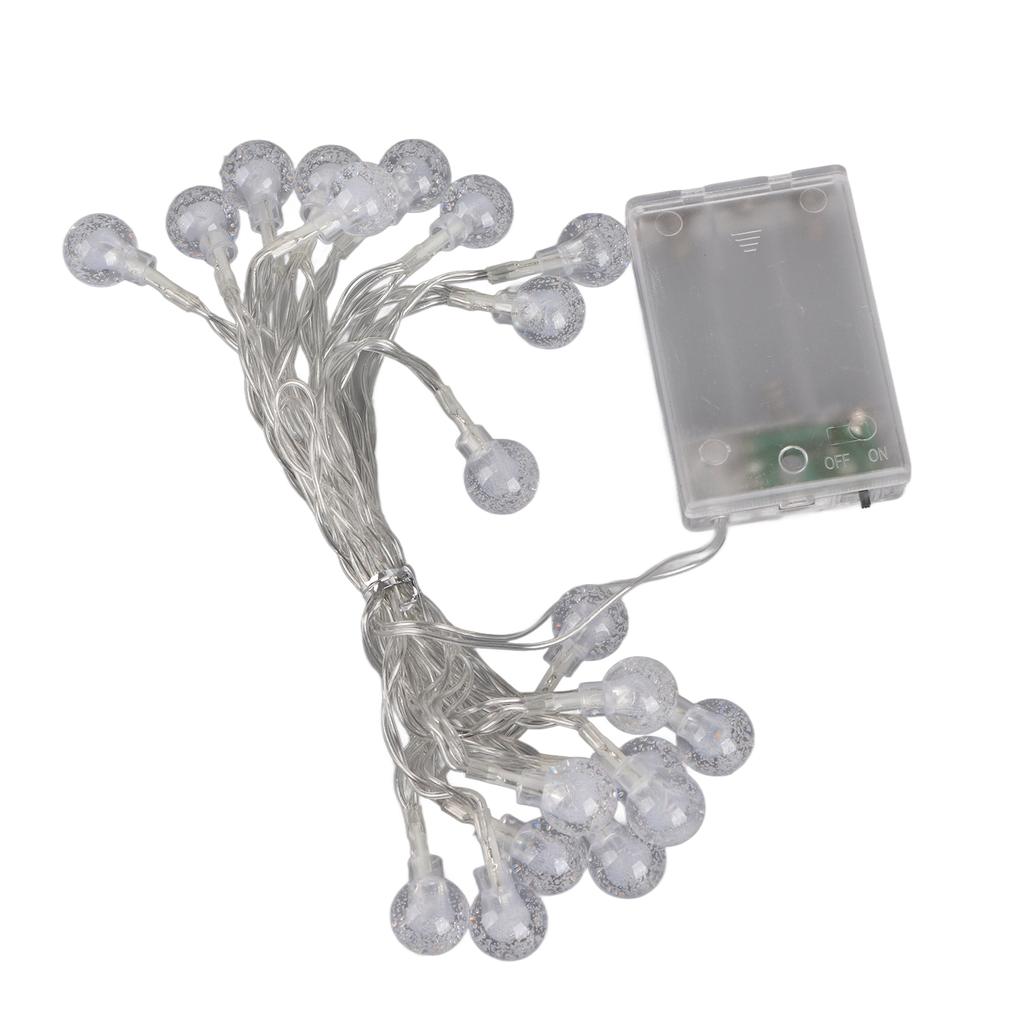 Globe String Lights Battery Powered Type Colored IP66 Waterproof LED Bulb String Lights for Christmas Holiday Decorations