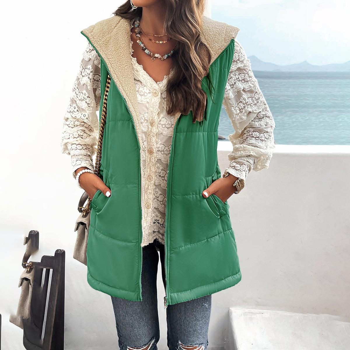 

Жіночий пуховик Довгий пуховик з капюшоном для вільної зимової поїздки XXL зелений