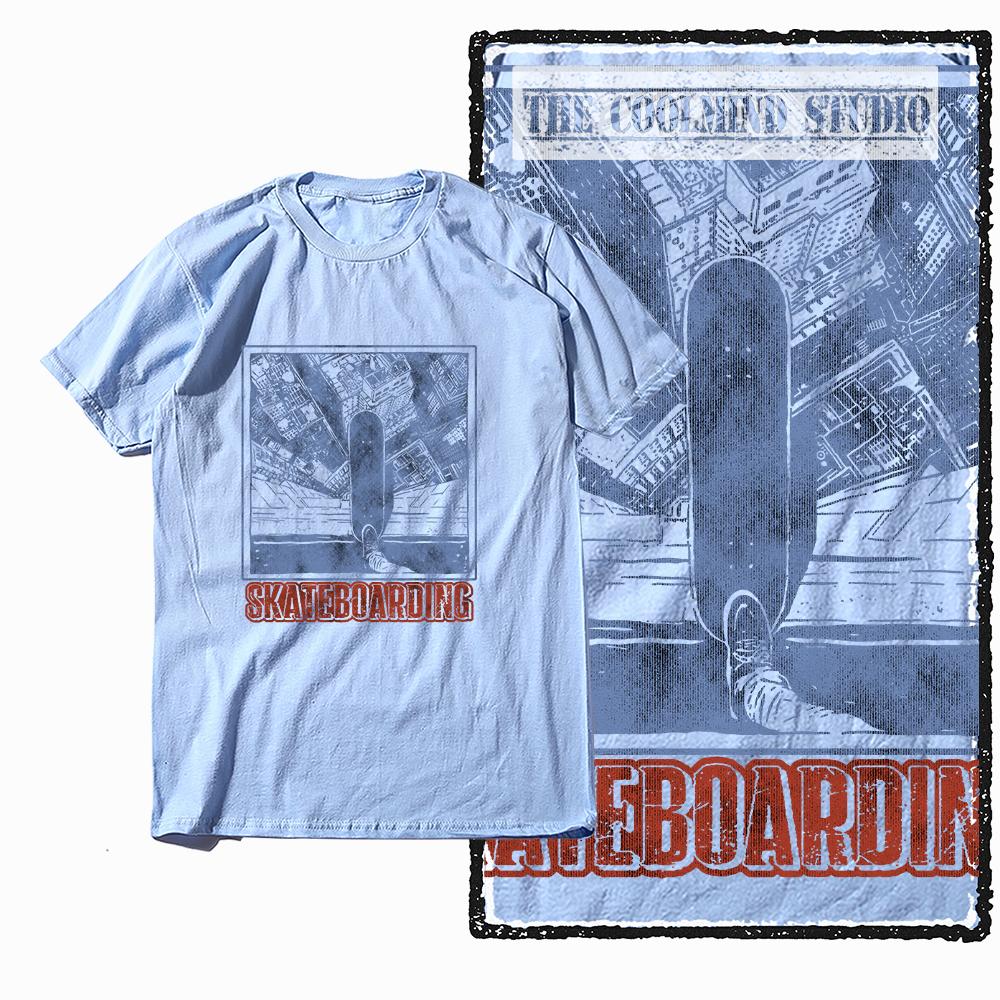 Coolmind Z1046 100% Cotton skate lover Exclusive Graphic Men T shirt Cotton men tshirt cool t-shirt for men tee shirt