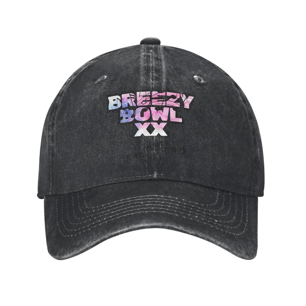 Men Women Chris Brown Breezy Bowl XX Tour Printed Hat Casual Distressed Denim Washed  Baseball Cap Adjustable