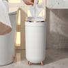 Press Type Trash Can With Foot Bathroom Garbage Bin Toilet Waterproof Golden Side Rubbish Can With Lids Home And Office Supplies