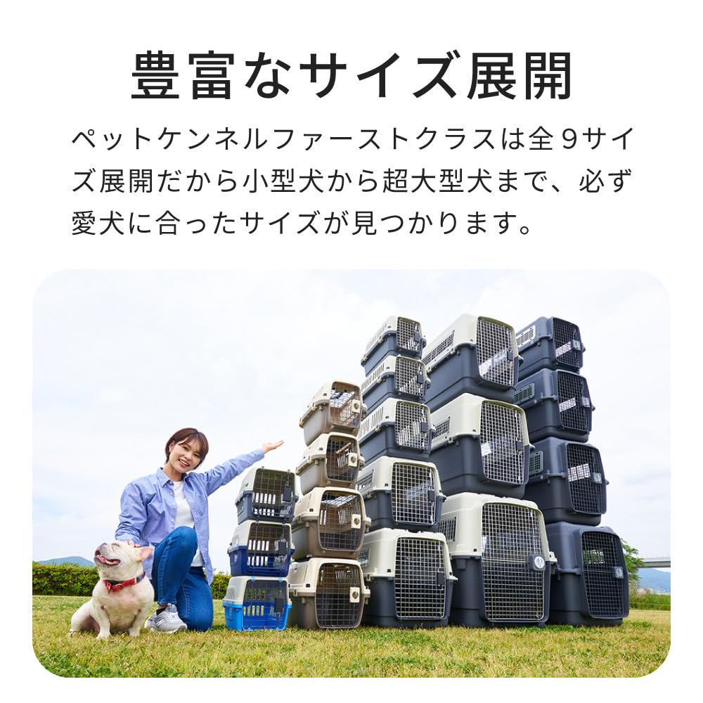 OFT Pet Kennel First Class Black Edition L50 W X D X Weight with Handles Indoor with IATA Safety Standards [External Dimensions 33.5cm 50.5cm 33.5cm