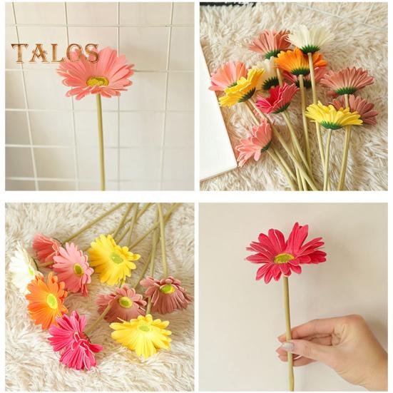 Künstliche Blume, lichtbeständig, Dekoration, Kunstleder, toller einzelner Zweig, für Zuhause, Party, Garten, Dekoration, Gerbera, künstliche Blume, Haushaltsbedarf