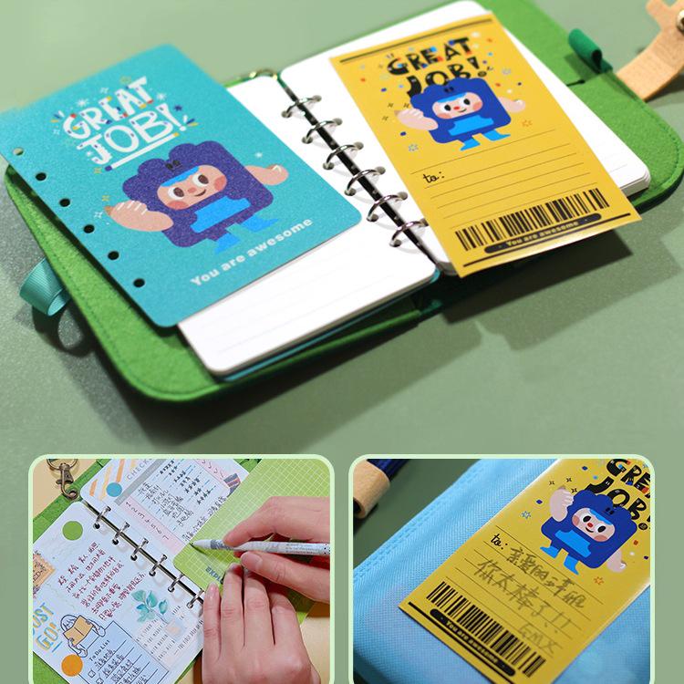 Internet Celebrity Cute Bullet Journal Gift Box Set: Detachable Loose-Leaf Notebook for Children & Students