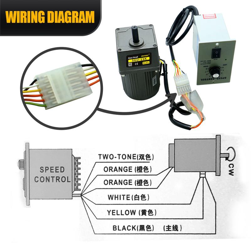 40W Micro AC Motor 1Phase 220v 50/60hz Asynchronous Motor Induction Motor Shaft 12mm For Packaging Machine With Speed Regulator