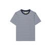 Polo Kinder SS23 Logo-Stickerei Gestreifter Druck Rundhals Kurzarm T-Shirt Kinder Oberteile Marineblau 323892290-001