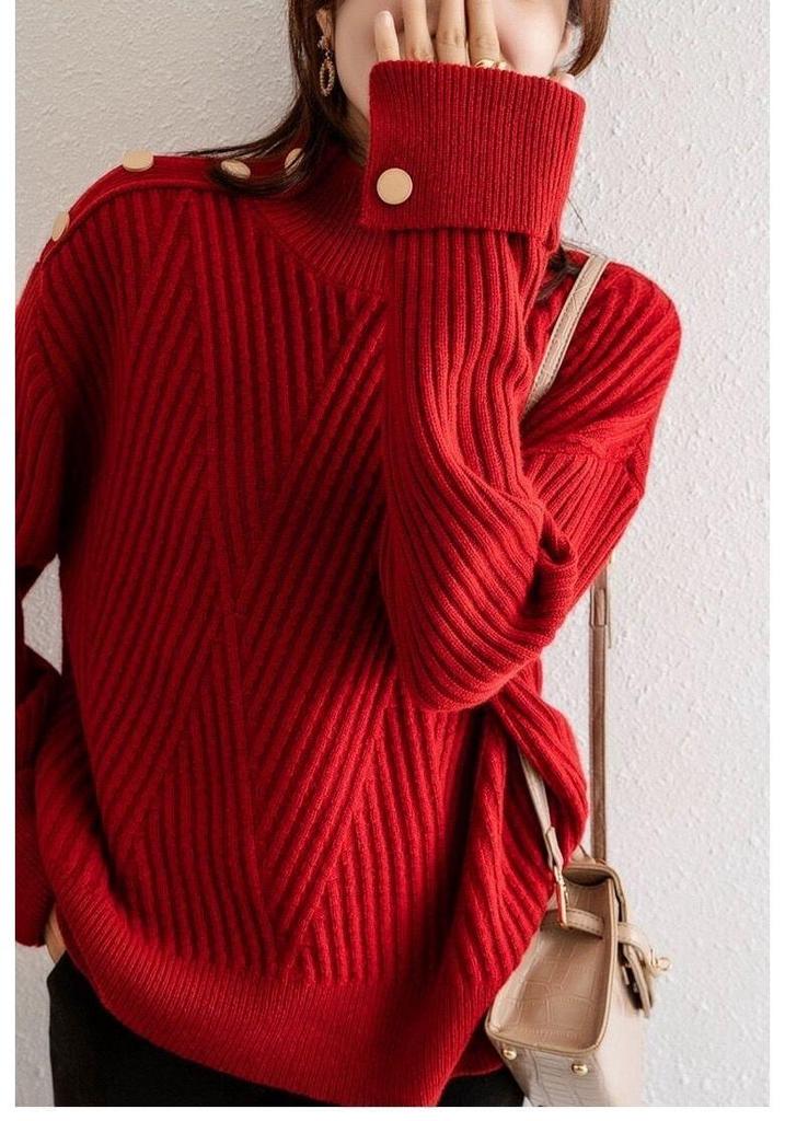 European High-End 2026 Autumn/Winter Fashionable Loose Knit Sweater