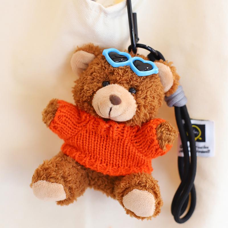 Cute Teddy Bear Keychain Pendant Plush Toy Ornament