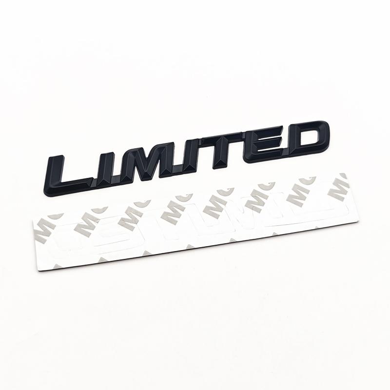 3D Metal Letters Logo Limited Emblem Car Fender Badge Rear Trunk Sticker for Toyota Highlander Jeep Limited Sticker Accessories