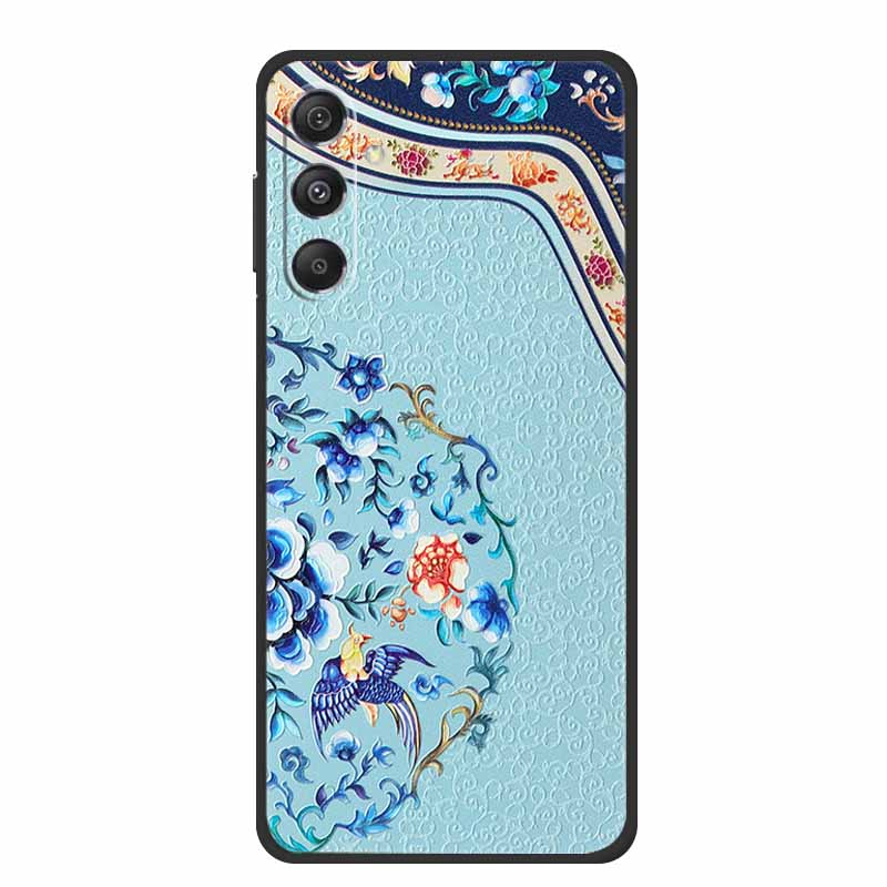 

3D Emboss Case For Samsung Galaxy A55 A16 5G M35 C55 M55 S24 Plus Phone Case S 24 Plus A 16 M 55 Flower Soft Silicone Back Cover Galaxy M35