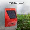 Lampe d'alarme solaire, Télécommande, Alarme de sécurité, Alarme à détecteur de mouvement, Sirène PIR, Détecteur de mouvement, Détecteur pour jardin extérieur de maison