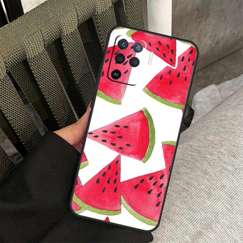 Cute Summer Fruit Watermelon Case For Oppo A80 A60 A40 A94 A54 A98 A78 A18 A38 A58 A16 A76 A96 A17 A77 A74 A57S A15 Cover