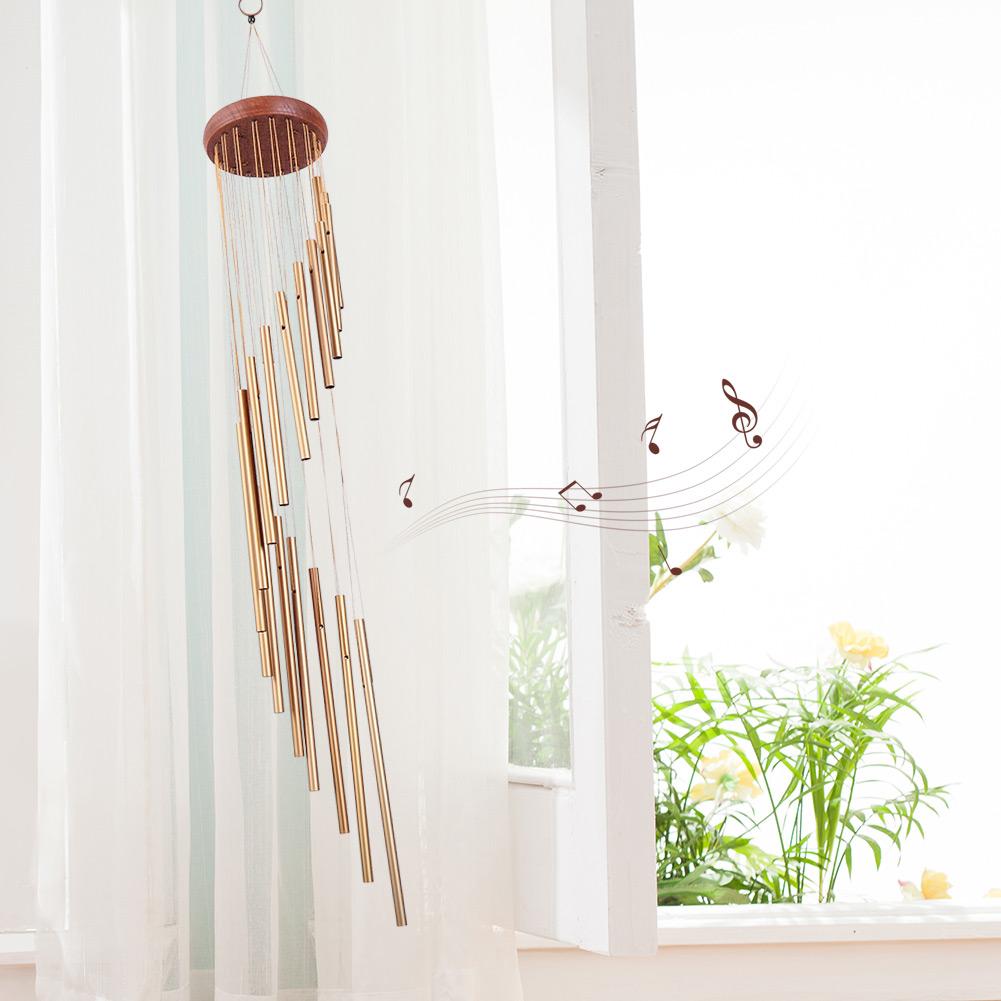 18 Metal Tubes Wind Chimes Outdoor Indoor Garden Patio Balcony Decor Birthday Gift