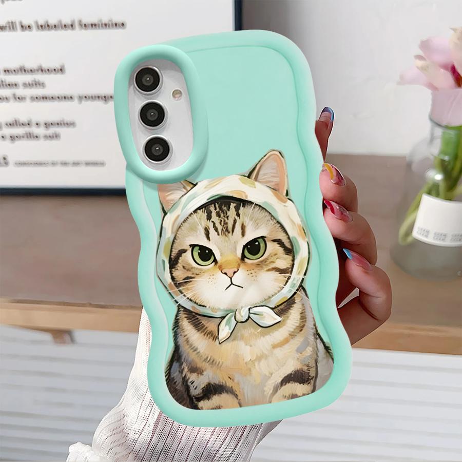 Cartoon Cat Case for Samsung Galaxy A52 A21s A14 A12 A13 A11 A15 A16 Soft Phone Cover A03 A22 A23 A33 A53 A06 A04 A05