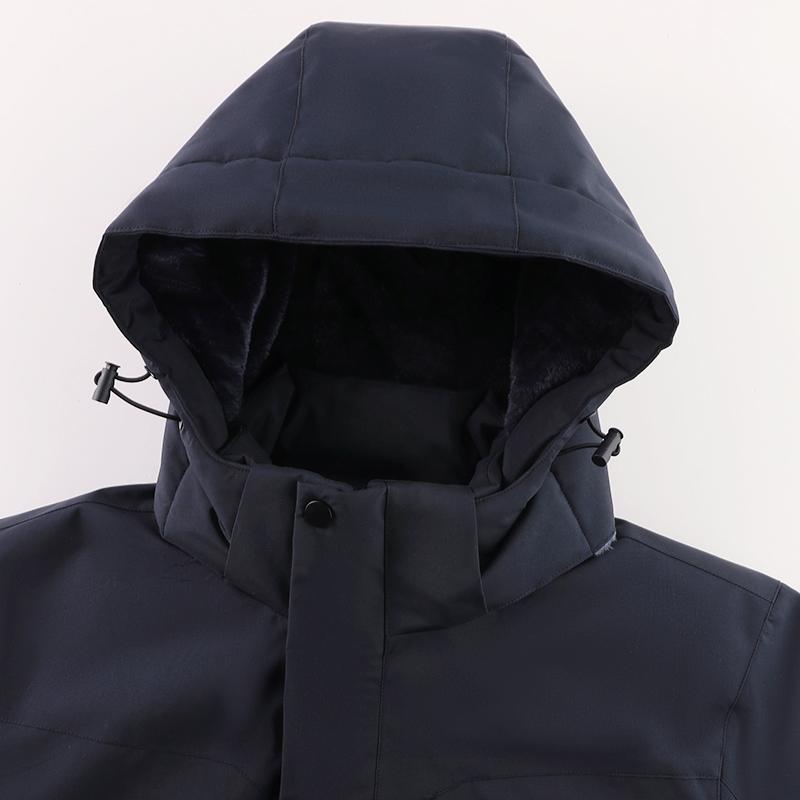 Thick Cotton Jacket For Men, Solid Color, Loose Fit, Thick And Warm Cotton Jacket