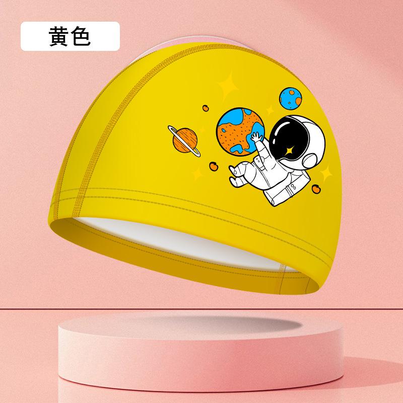 New Cartoon Swimming Caps for Boys Girls PU Waterproof Comfortable Kids Swim Caps Ear Protection Printed Children Swimming Caps