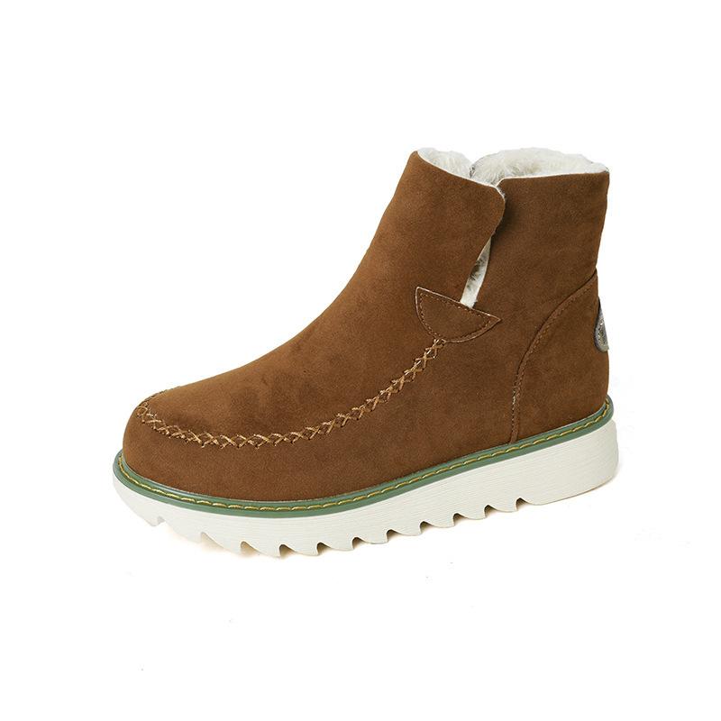 Autumn and winter new fashion velvet thickened European beautiful women's snow boots medium boots