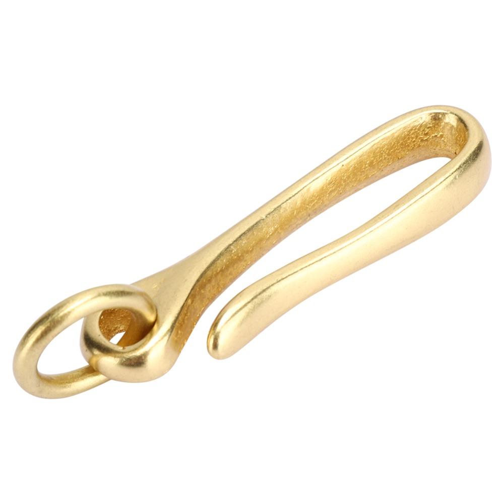 2pcs Fish Hook Keychain Belt Clip Holder Brass Car Keychain Hook U Shaped Key Chain Car Use