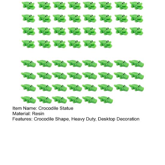 60Pcs Miniature Crocodile Figurine Mini Animal Resin Statue Ornament Educational Toy Dollhouse Fairy Garden Landscape Aquarium Decoration