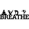 1pc Breathe With Yoga Poses Metal Wall Sign - Metal Home Decor Metal Art Wall Sign Living Room/Home Decoration Iron Art