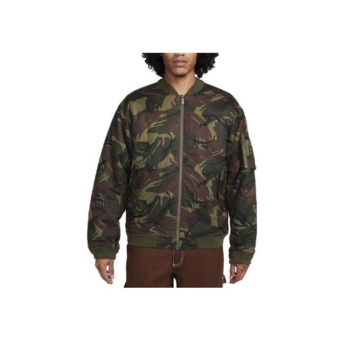 Nike Camo Casual Woven Jacket Men Outerwear Olive FB7591-222