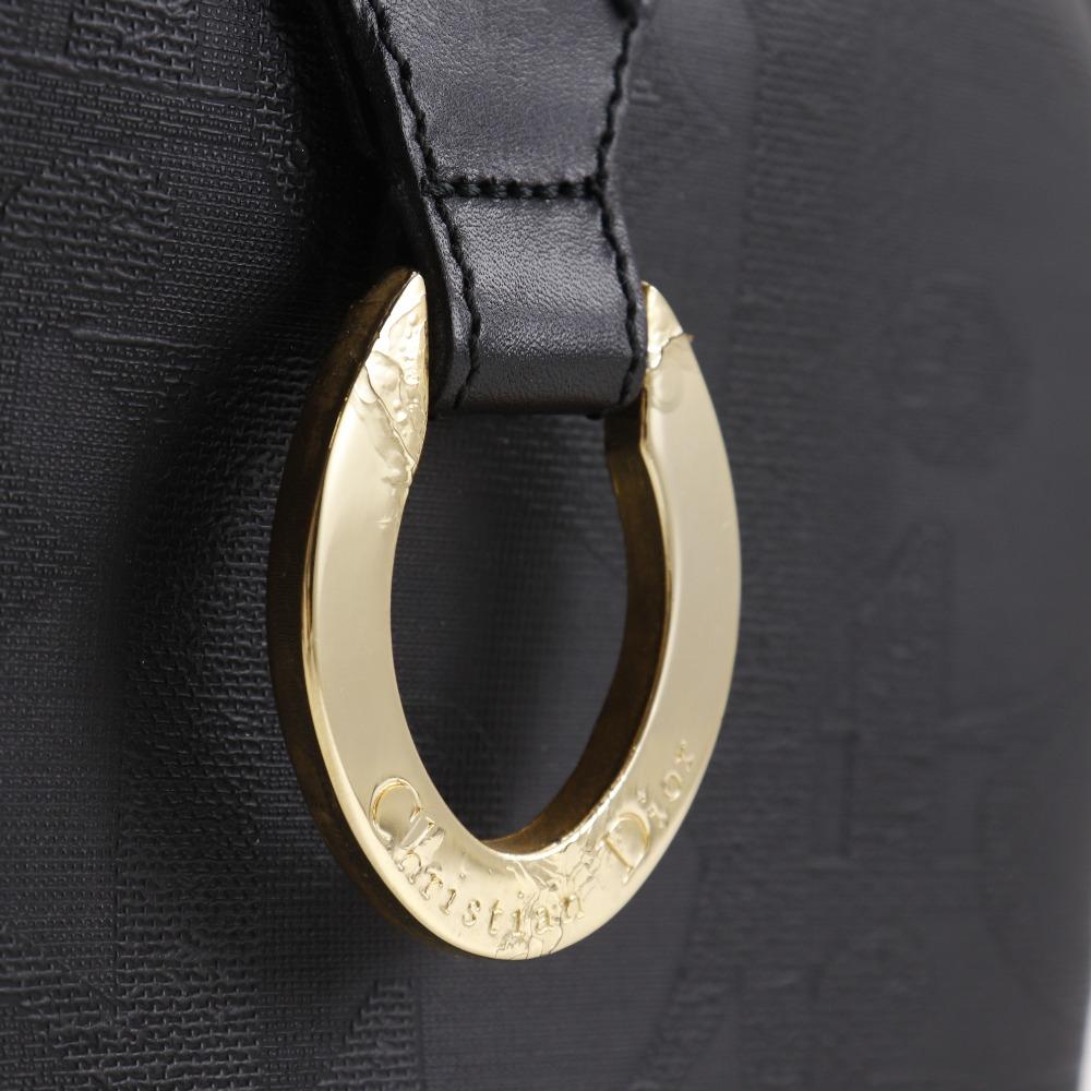 Dior Shoulder Bag Vintage Black PVC Women Used