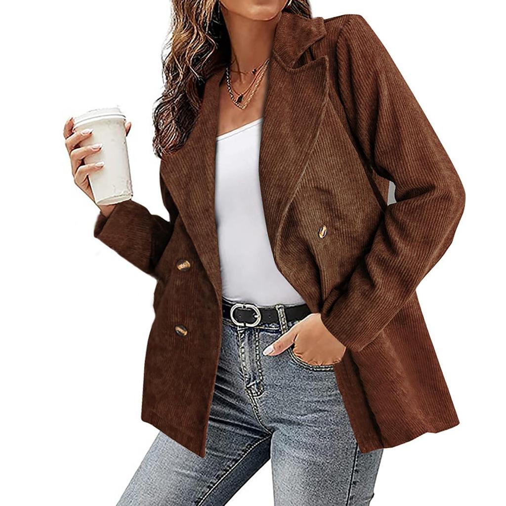 Women's Autumn And Winter Fashion Double-breasted Small Jacket Tops