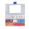 200PCS European Automotive Fuse 5 Type Torpedo Shaped Car Fuse with Plastic Storage Box for Vintage