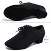Women's Dance Shoes Black Modern Ballroom Salsa Shoes Adult Tango and Ballroom Sneakers