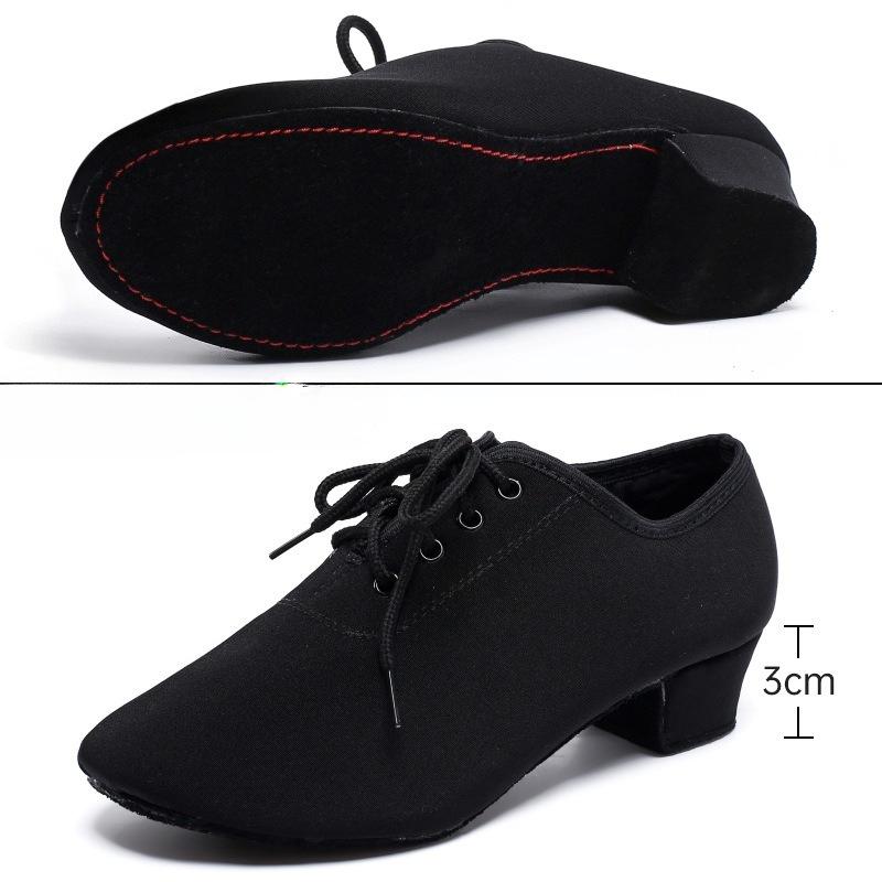 Women's Dance Shoes Black Modern Ballroom Salsa Shoes Adult Tango and Ballroom Sneakers