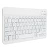 Wireless Bluetooth Keyboard 10in with RGB Backlight Square Keycap for Phone TabletWhite Russian