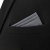 SHLAX&WING Men's Plain Gray Silk Tie for Business Suits, 12.6 Inches X 12.6 Inches. Matching Pocket Square Only.