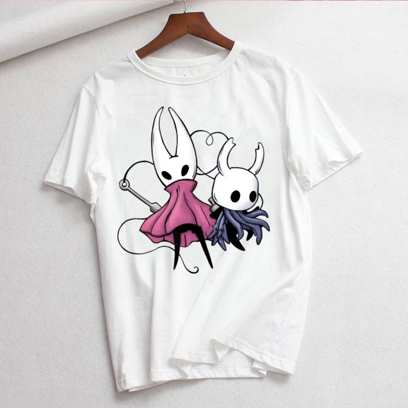 Hollow Knight Print Ladies Tshirt Ladies Casual ocollar White Shirt Short Sleeve Ladies Tshirt Graphic Printing