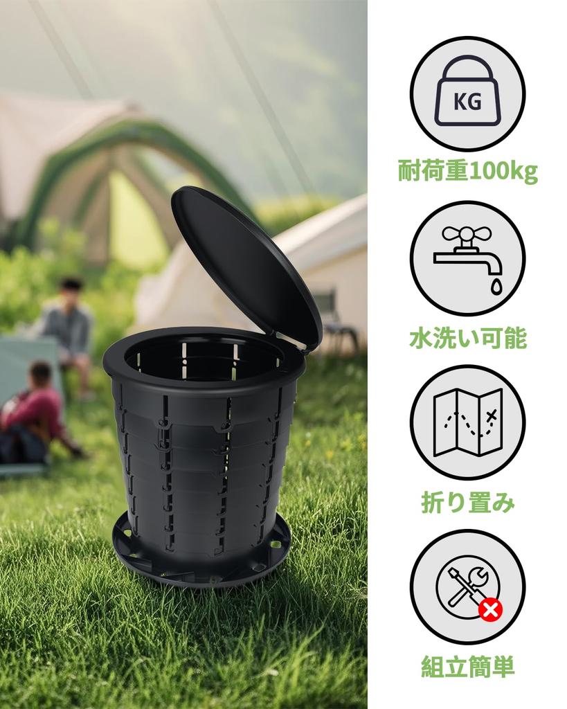 SAYA KIJI Portable Folding Toilet by Disaster Preparedness Emergency Portable Toilet for Adults and Ideal for Outdoor Car and Includes Storage Bag and