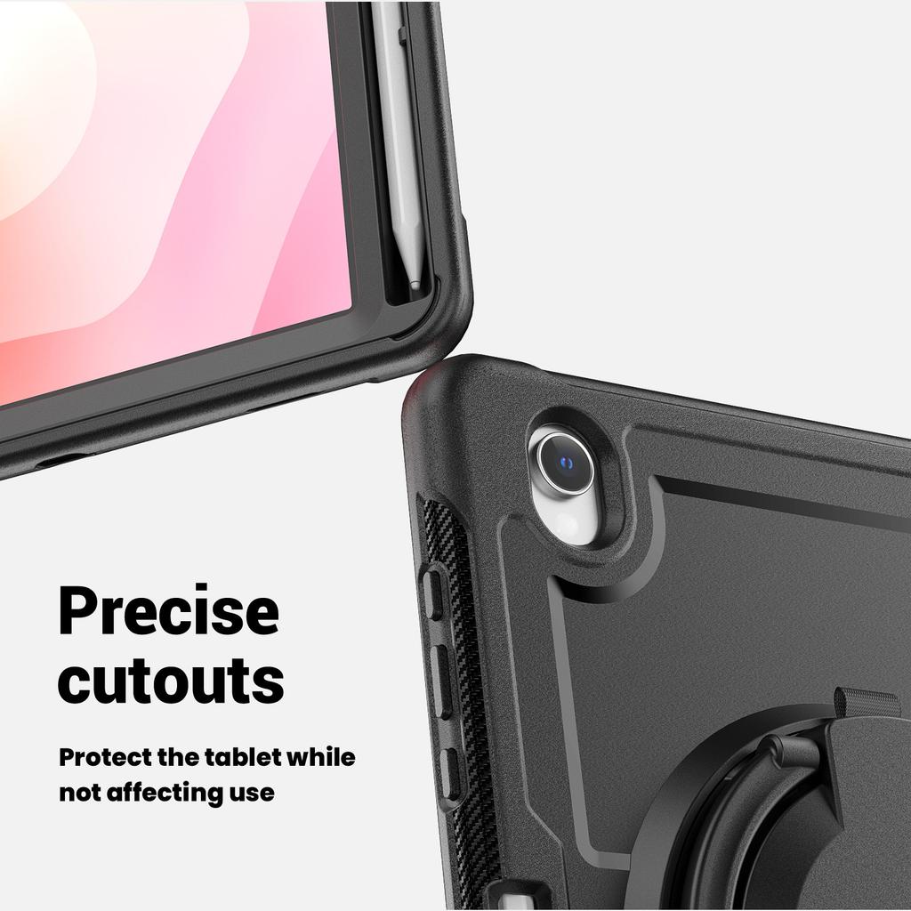 For Samsung Galaxy Tab S10 Lite Case Rotating Kickstand PC + TPU Shockproof Tablet Cover