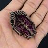 Tree Of Life Ruby Pendant Gemstone Jewelry, 999 Copper Wire Wrapped Handmade Pendant, Latest Design Jewelry