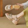 Women's new platform sandals with pearl block heels and high heels are new Chinese style shoes zapatos