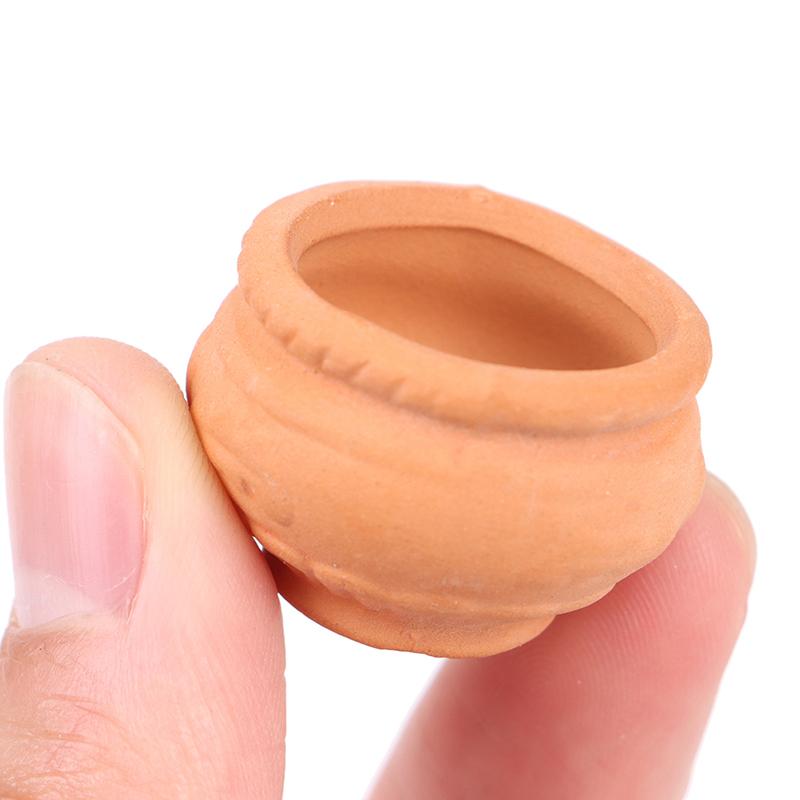 1:12 Dollhouse Miniature Mini Ceramics Flower Pot Fairy Garden Decoration