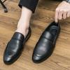 Foreign trade men's shoes autumn new men's British business casual leather shoes trend four seasons pointed loafers one pedal