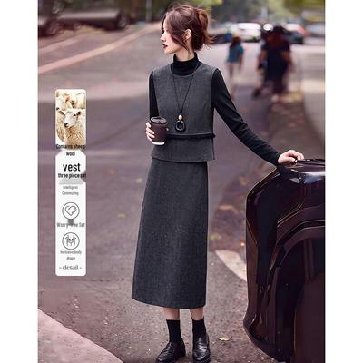 Autumn Chic Three-Piece Vest Set