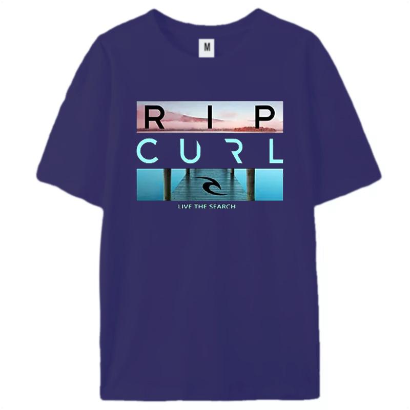 Selling Rip Live the Search Beauty Curl Logo Men's T-Shirt Summer Amazing Quality 100% Cotton White Top Tees Male New T-Shirt