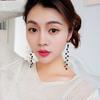 Women Design Beaded Grape Dangle Stud Rhinestone Long Earrings Fashion Jewelry