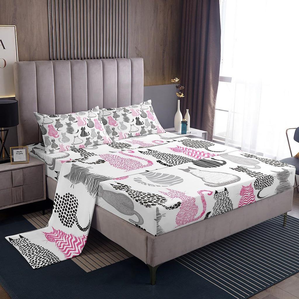 Gamepad Taekwondo Pattern Bed Hat Four-Piece Bedding Set Bedroom Dormitory Bedding Decoration