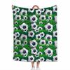 Fun Lawn Soccer Game Design Soft Microfiber Throw Blanket  Cozy for Bed Sofa Camping Picnic  Winter Warmth Decor
